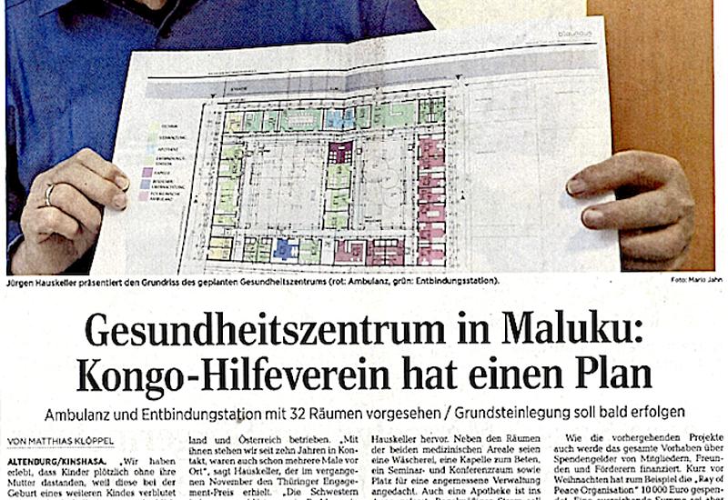 Bild: Gesundheitszentrum in Maluku: Kongo-Hilfeverein hat einen Plan