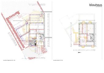 Grundriss Erdgeschoss Keller Rohbau