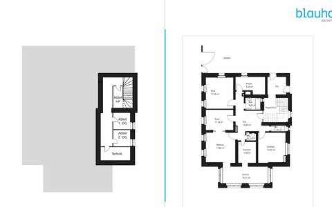 Bild: Grundrisse OG 1 und OG 2